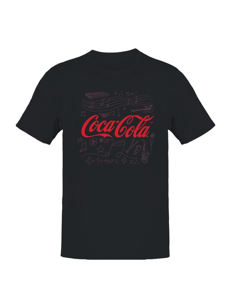 Officially Licensed Coca Cola Musical Icon Art Men's T-shirt