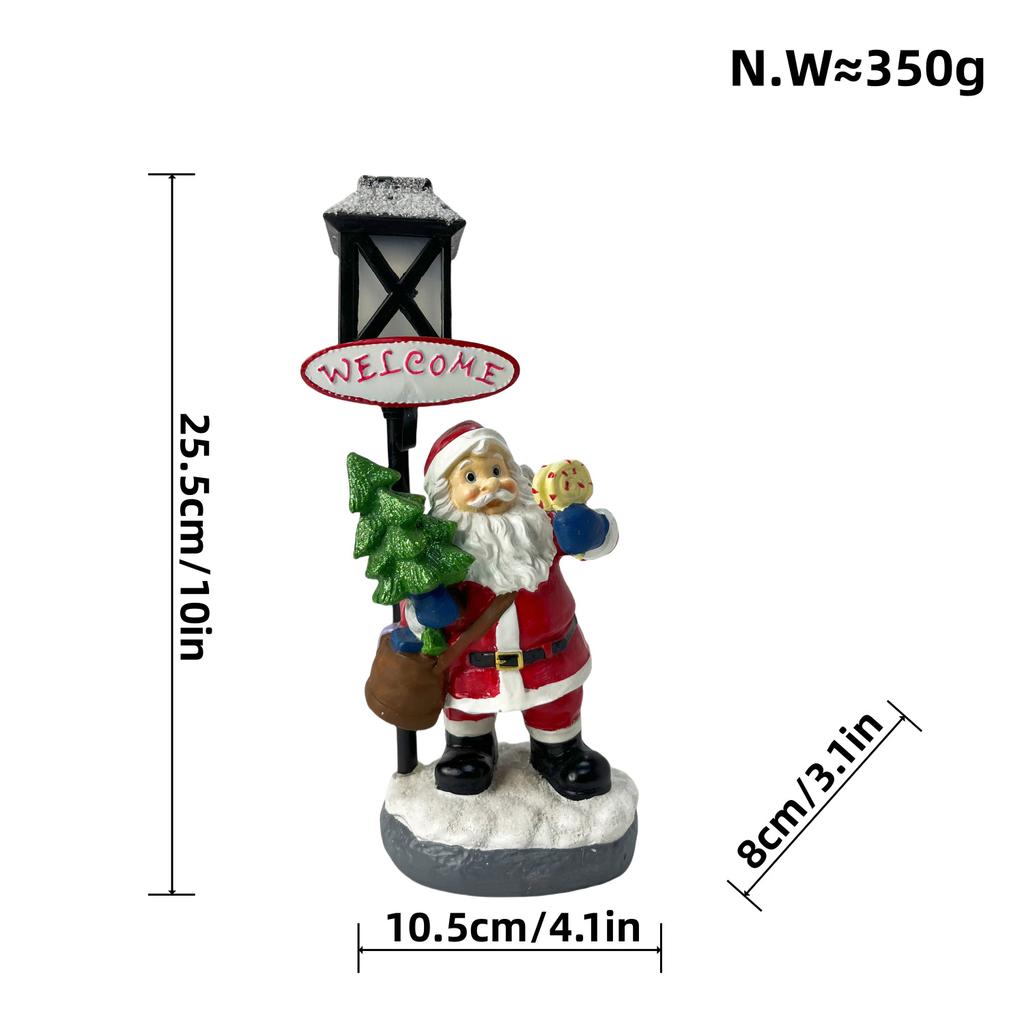 Новые украшения Санта-Клауса, светящиеся снеговики, поделки из смолы, настольные украшения для создания рождественской атмосферы