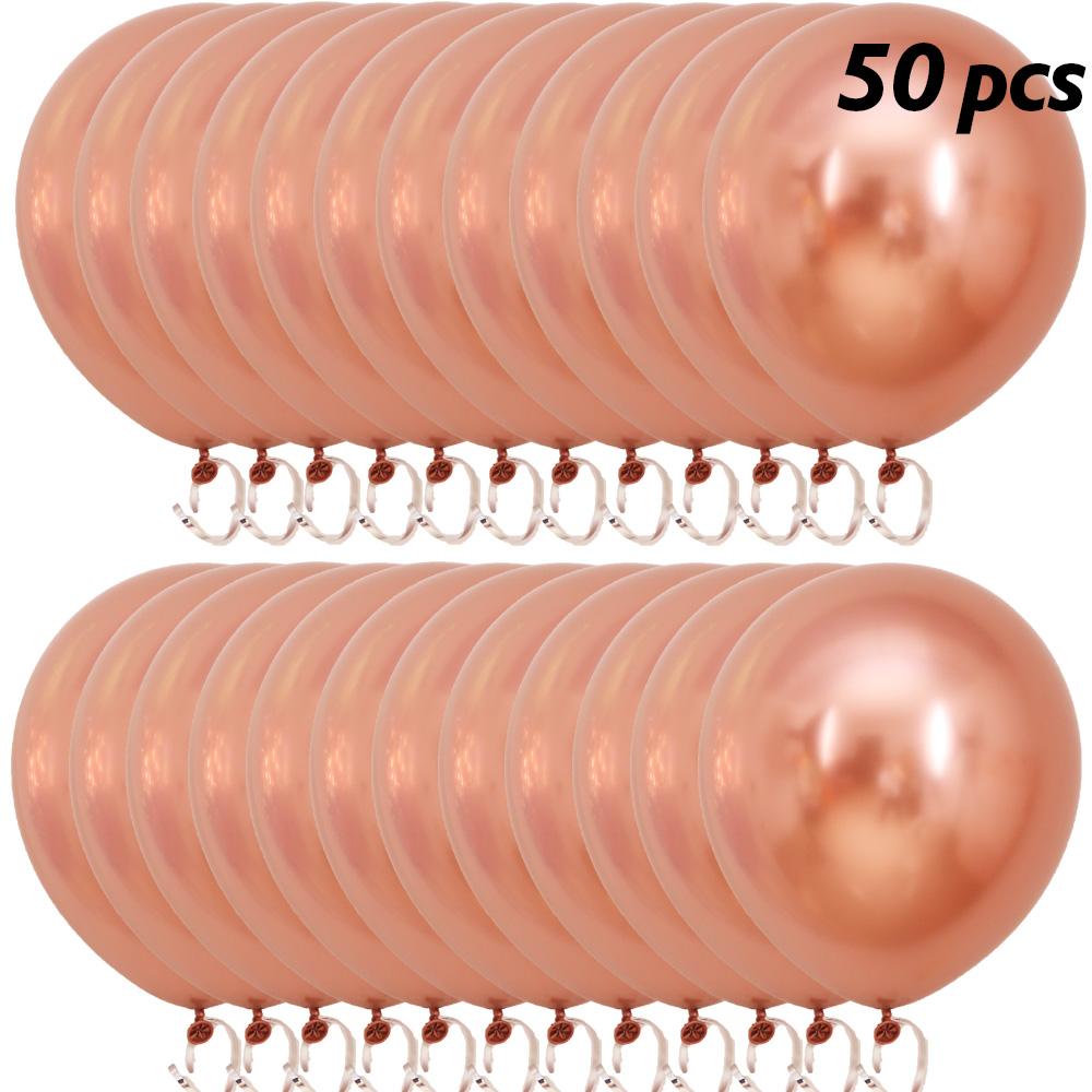 50 шт. 12'' высококачественных металлических латексных шаров из толстого хромированного сплава для взрослых, свадеб, дней рождения, вечеринок, украшений