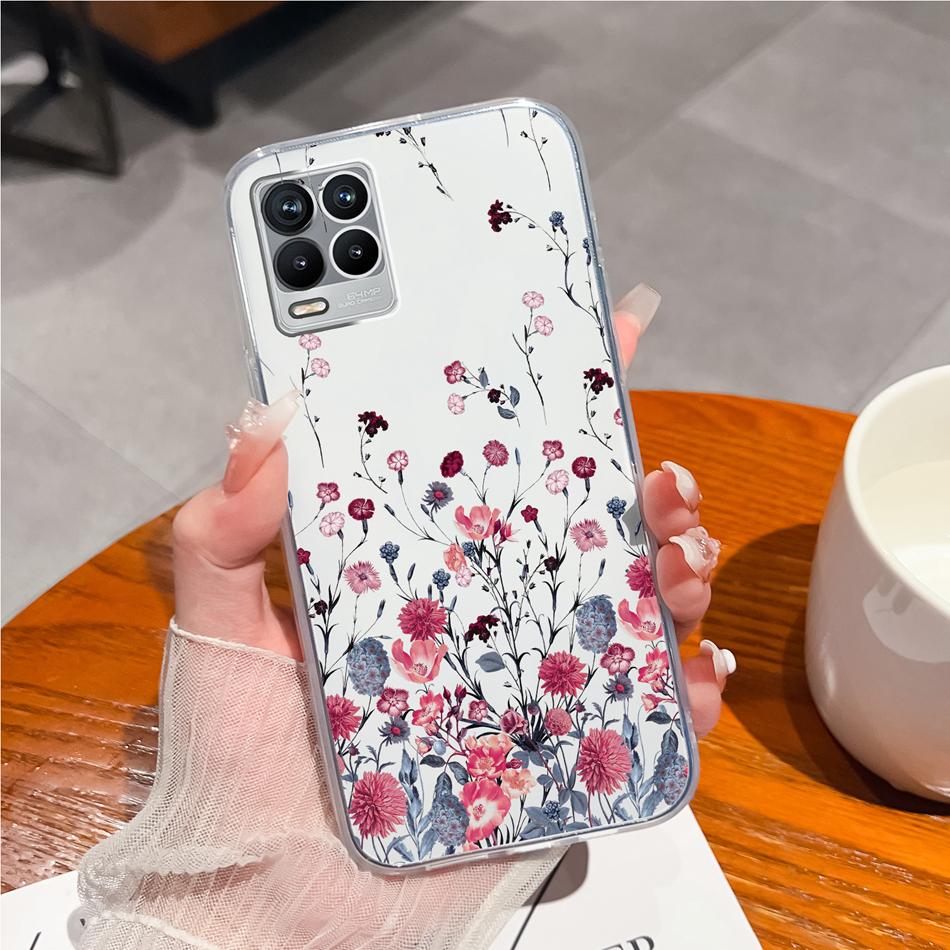 Чехол для телефона Realme 8 Pro Креативная акварельная живопись Мягкий ТПУ Прозрачный Силикон Защита от падения Задняя крышка Для Realme8 4G 5G 8Pro Funda Capa