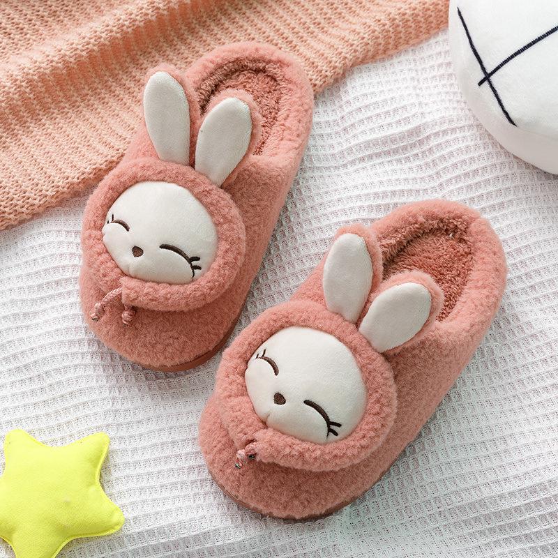 Милые женские нескользящие плюшевые хлопковые тапочки - уютная домашняя обувь для осени и зимы