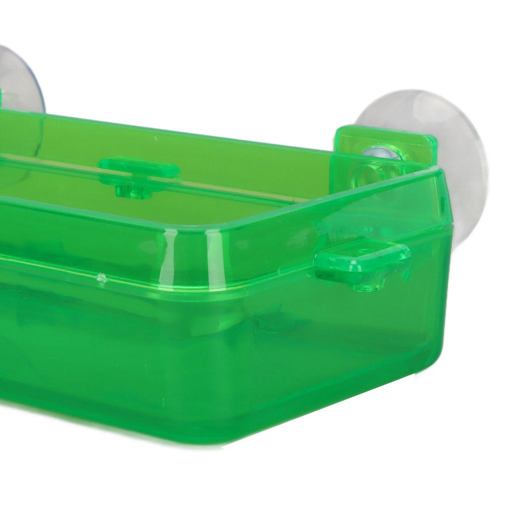 Suction Cup Reptile Feeder Escape Proof Reptile Feeding Food Water Bowl for Bearded Dragon Green