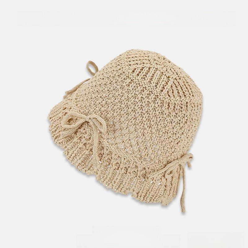 Korean Style Striped Knit Cap With Sunshade And Adjustable Fit For All Seasons