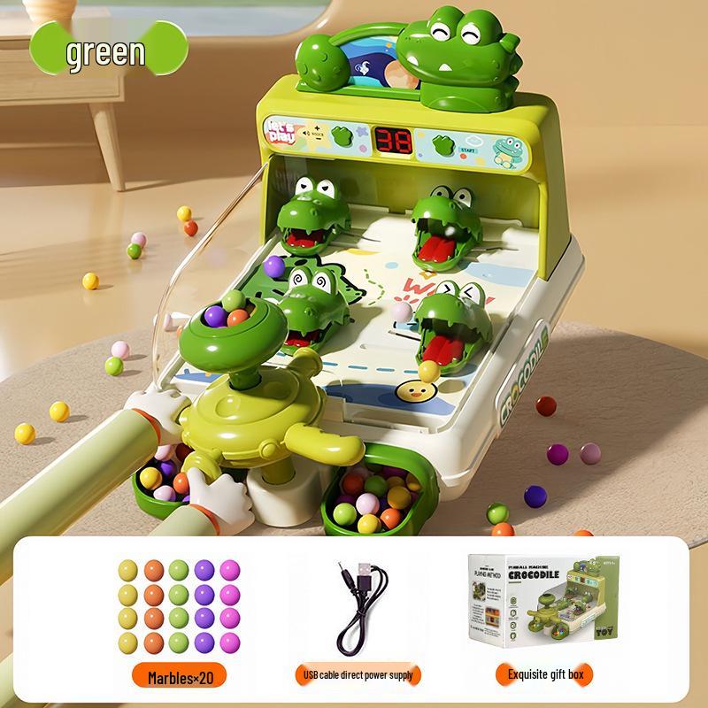 Children's Alligator Marble Pinball Puzzle Game – Level-Breaking Shooting Challenge