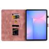 Чехол для Samsung Galaxy Tab S10 FE+ с тиснением в виде лилии, слотами для карт, кожаная обложка для планшета