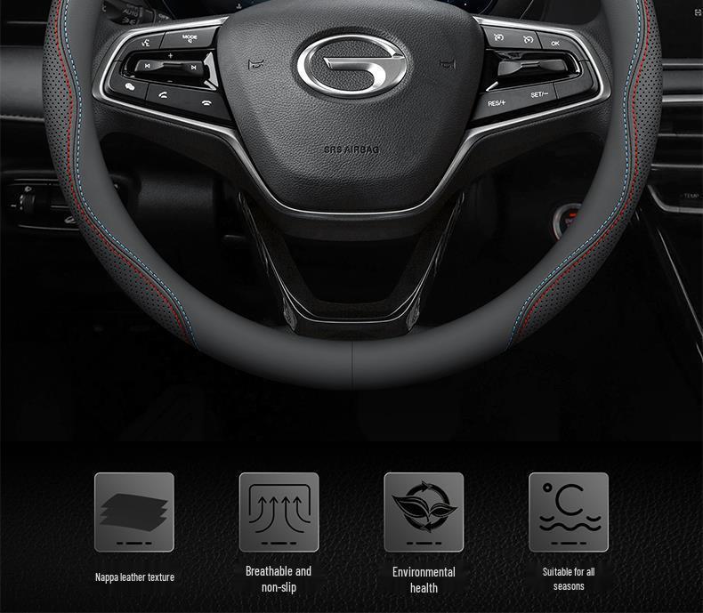 Trumpchi GS8/GS4/M8/M6/GS5 Empow GS3 GA4 AION V/S Mei 580Y Genuine Leather Steering Wheel Cover