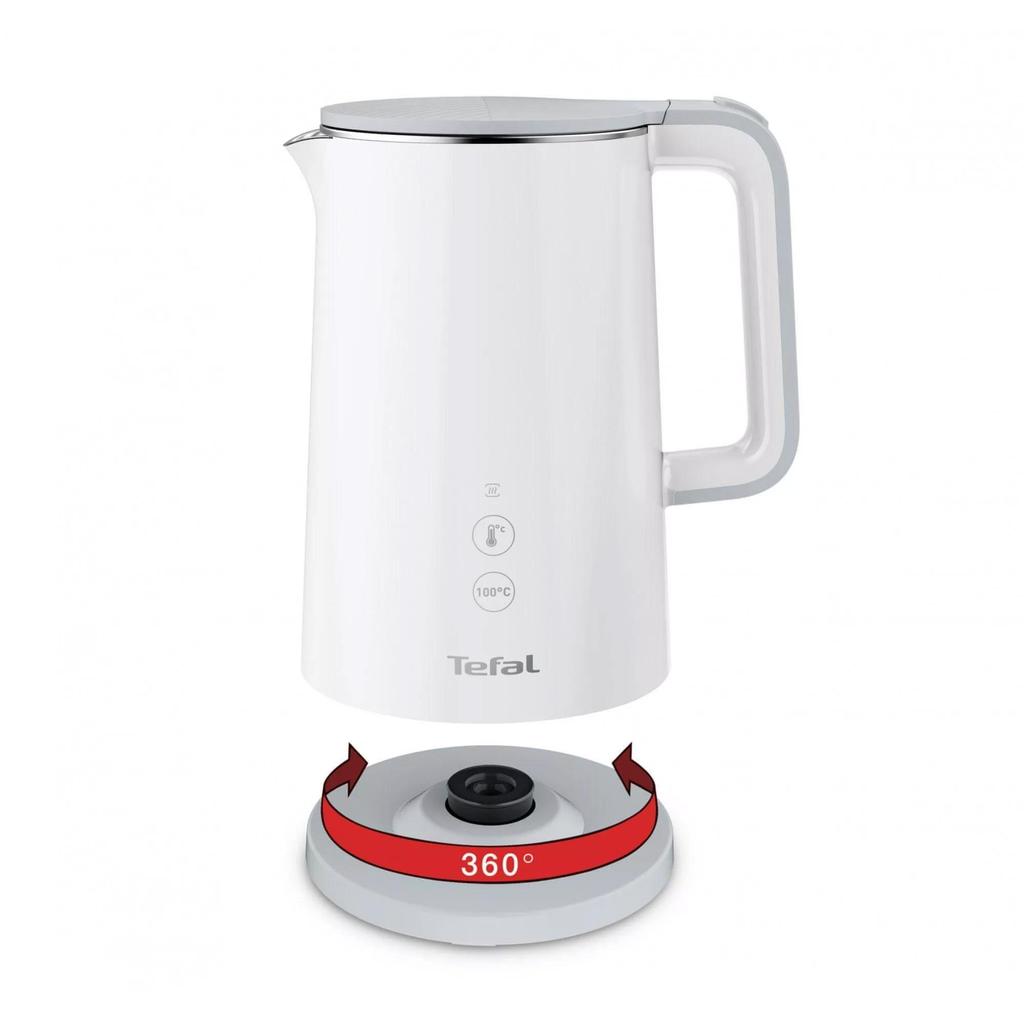 Tefal KO6931 Sense Perfectly Brewed Drink Электрический беспроводной чайник с цифровым дисплеем (1,5 л) 6 чашек 1800 Вт Белый