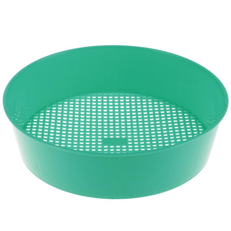 1Pc Plastic Garden Sieve Riddle Green For Composy Soil Stone Mesh Gardening Tool KTY