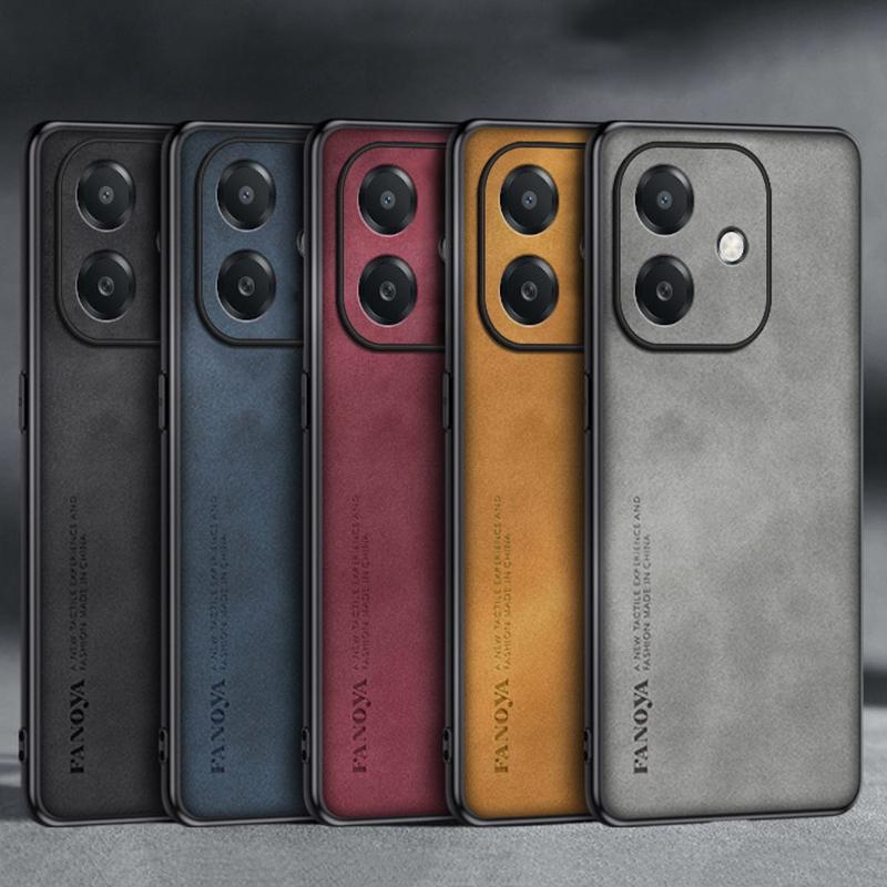 Для OPPO A3 A3X 4G Чехол Роскошный Кожаный Чехол для Телефона Для OPPO A3 A3X 5G Задняя Крышка Матовый Силиконовый Ударопрочный Полная Защита