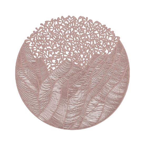 Круглые ПВХ Подставки под тарелки с узором из листьев с золотой фольгой, термостойкие, водонепроницаемые, для стола, создающие теплую атмосферу, для домашнего обеда, вечеринки, декор