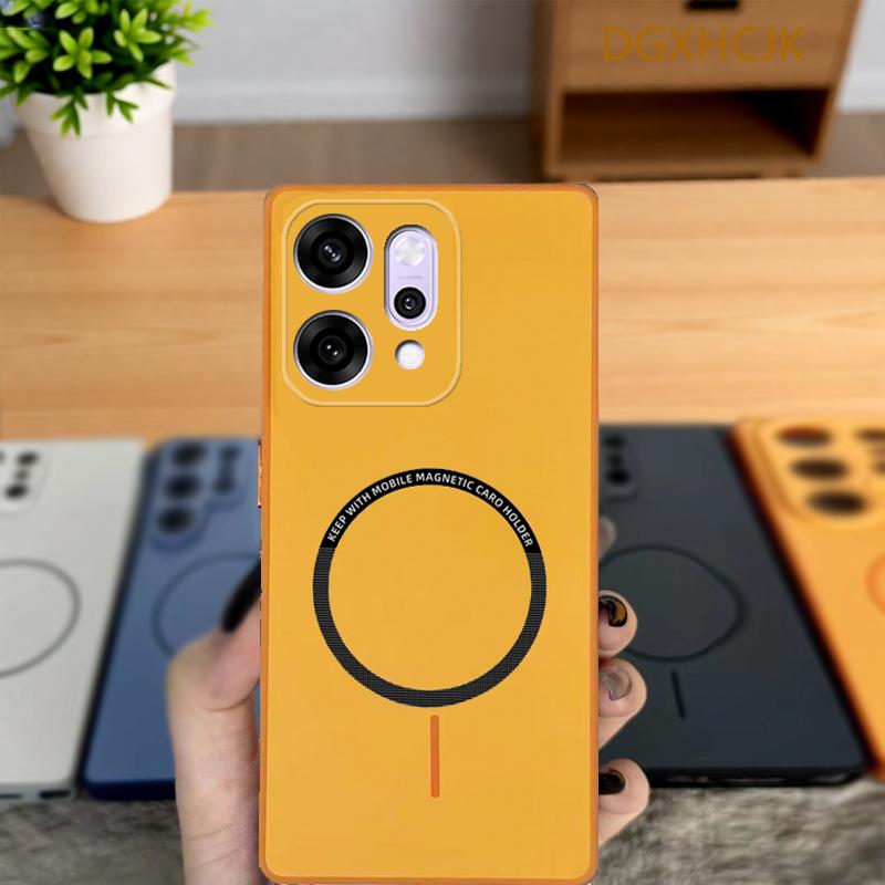 Чехол для OPPO Reno 14 Чехол для телефона Oppo Reno 14 Pro Чехол oppo Reno14 Reno14pro Ударопрочный Цветной Магнитный Жесткий Силиконовая задняя крышка