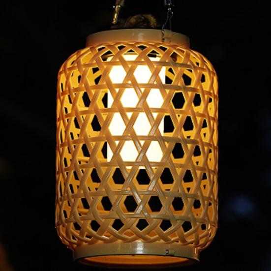 Солнечная тканая лампа Мягкое освещение IP65 Водонепроницаемый Автоматическое включение/выключение Перезаряжаемый Простота установки Бамбуковый подвесной солнечный светильник Садовый декор