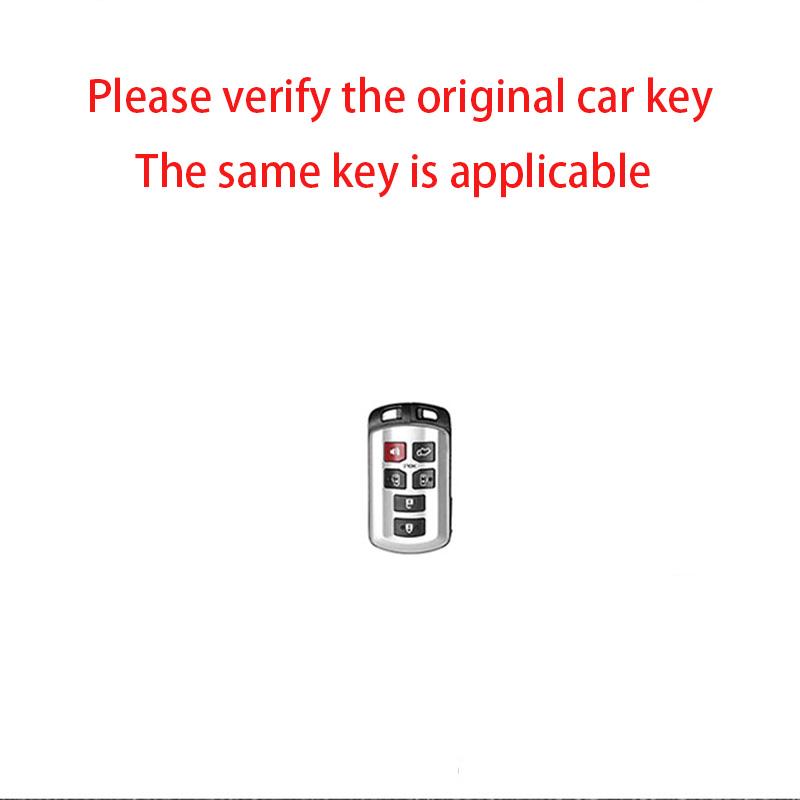 Interior Mouldings Zinc Alloy 6 Button Car Key Case Cover Shell Holder Fob For Toyota Sienna Se Tacom 2015 2016 2017 2018 2019 2
