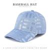 Washed denim baseball cap female personality laser letter cap European and American four seasons sun protection visor male