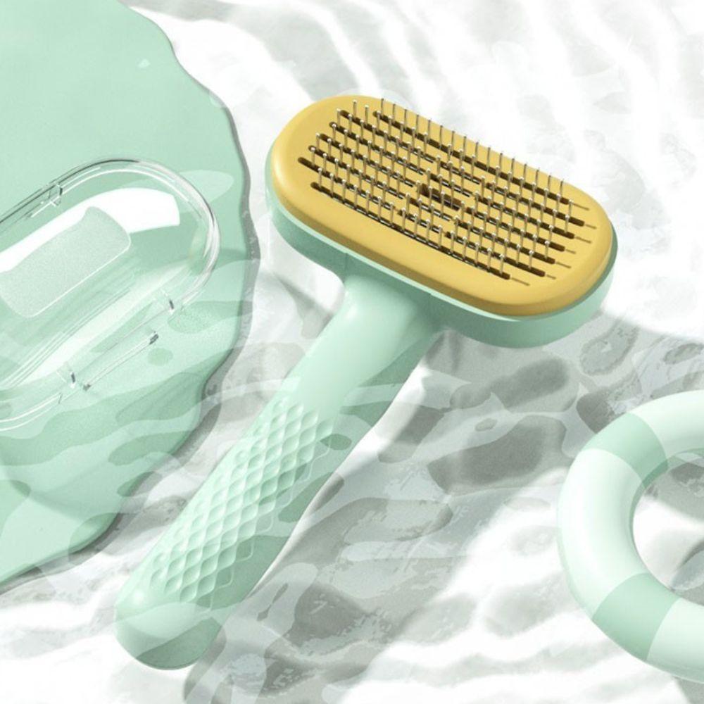 Self-Cleaning Pet Needle Comb Stainless Steel Dog Hair Remover Pet Massage Comb  Bath