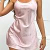 Lingerie Slip Dress With Vneck Sleeveless Ice Silk For Relaxing Home Wear