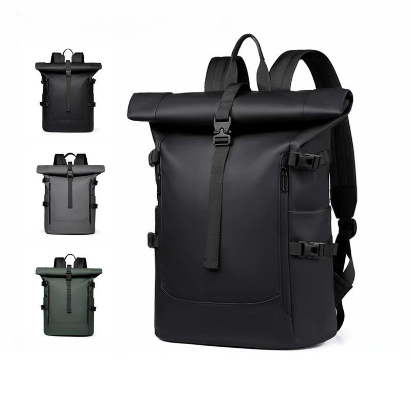 Shoulder Bag Men's Senior Sense of Business Computer Outdoor Leisure Rolled Edge Travel Backpack Fashion Commuting