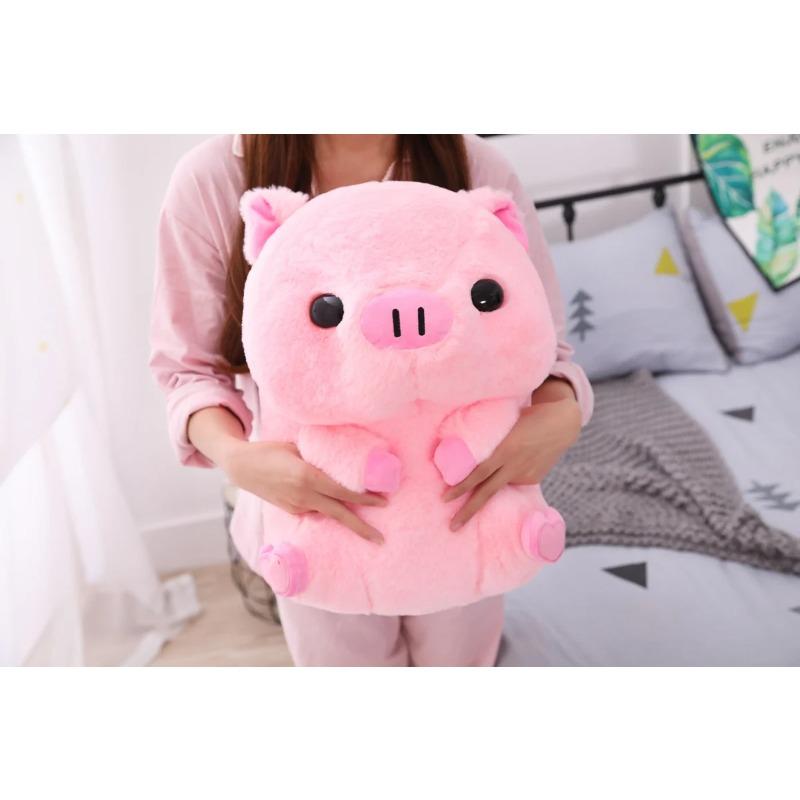 Мягкая плюшевая подушка Love Pink Pig, набитая супер милая круглая свинья, высококачественная кукла, подарок для ребенка, подарок на день рождения