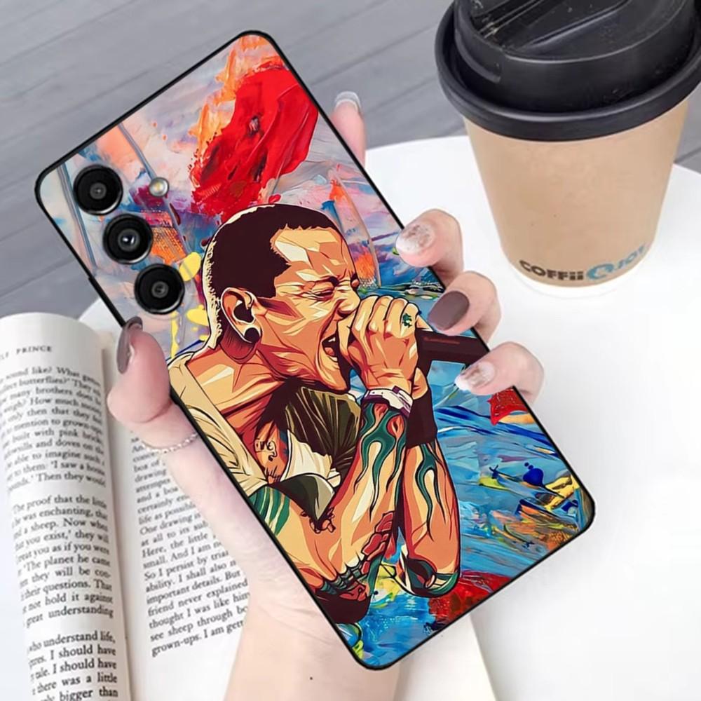 Band L-LinkinS Cool P-Park Phone Case For Samsung S24,23,22,30,21,10,9,Ultra,Plus,Lite,FE,Soft Silicone Black Cover