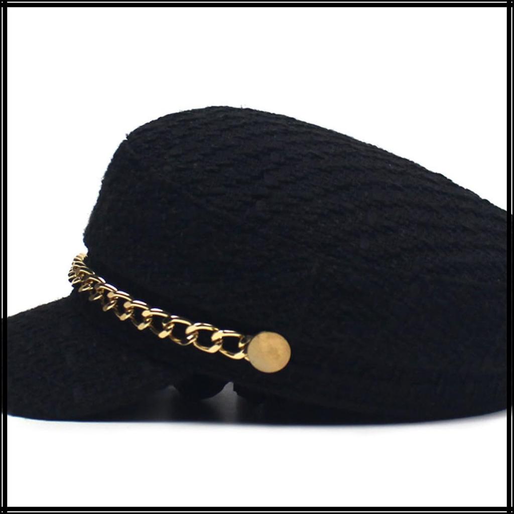 Морская кепка Твидовая кепка газетчика Черно-белая шляпа для выхода в свет Путешествий CZ308 [Белый Клык] Женская (белый)