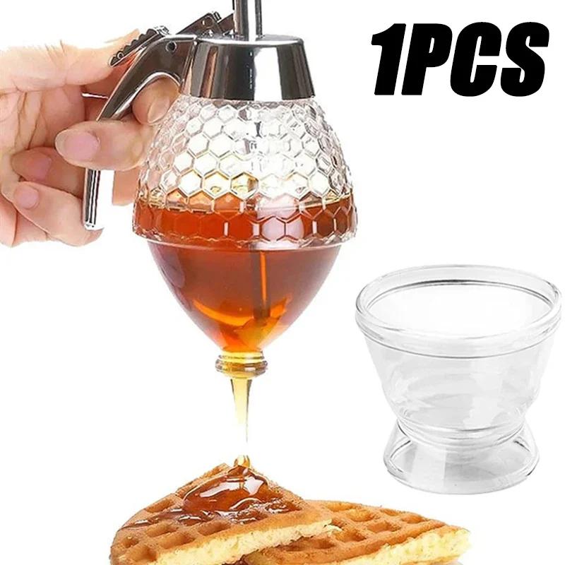 200ml Diamond Shaped Plastic Honey Dispenser Capacity Multifunctional Oil Bottle Vinegar and Sauce Dispensers Kitchen Tool