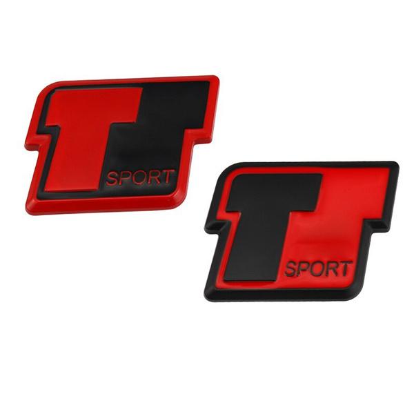 Car Sticker T Sport Emblem Badge Decals for Corolla RAV4 Prado Tundra Highlander Auris Venza Camry Prius Tacoma Sequoia