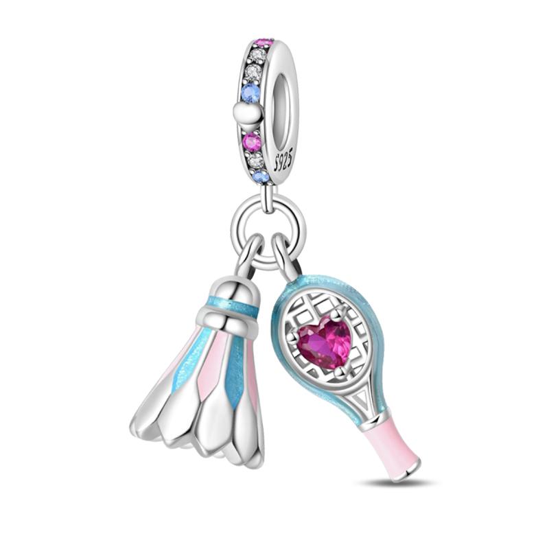 Медь Волейбол Бейсбол Бадминтон Гольф Спорт 3мм Шармы Бусины Подвески Вечеринка по случаю дня рождения Изысканные DIY Ювелирные изделия Подарки