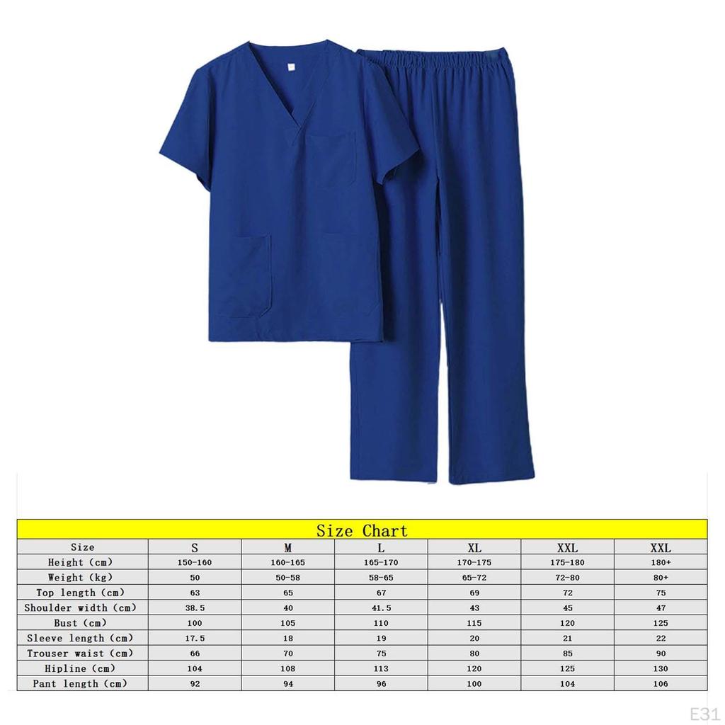 Мужской и женский медицинский костюм медсестры с карманами, футболка с V-образным вырезом, дышащая майка, спортивные брюки, униформа.