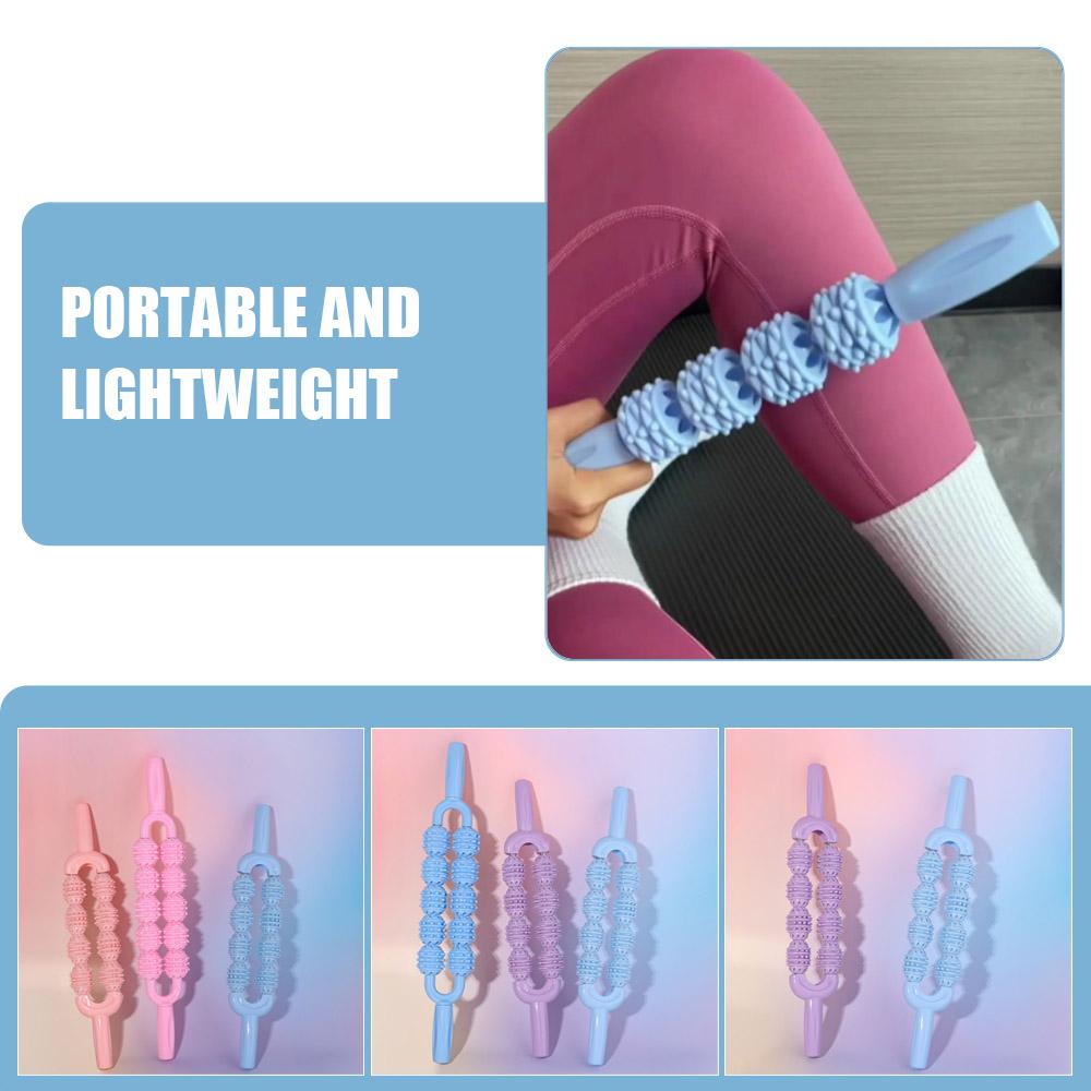 Фитнес-роликовый массажный шарик, антицеллюлитная палочка для фасций, портативная палочка для йоги, массаж икр