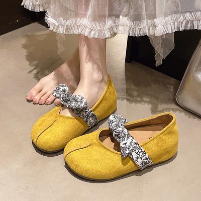 Новый модный темперамент мягкая подошва плоские туфли Мэри Джейн женские носят бант слово с туфлями тапочки универсальные