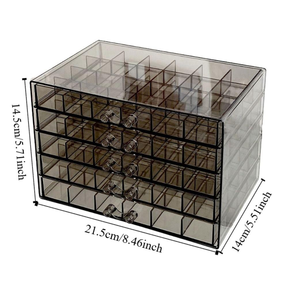 120Grids Jewelry Storage Box Acrylic Nail Art Organizer Box Jewelry Transparent Box  Vanity