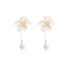 Transparent Fresh Flower S925 Silver Stud Earrings: Elegant, Luxurious, High-End Floral Design