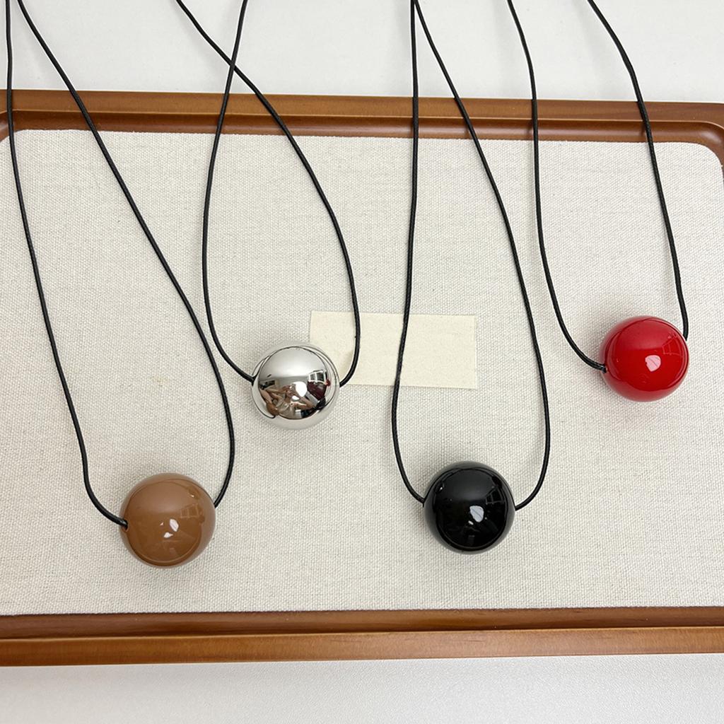 Simple Geometric Round Pendant Necklace Fashionable Sweater Chain Fashion Jewelry Accessory Present for Women and Girls