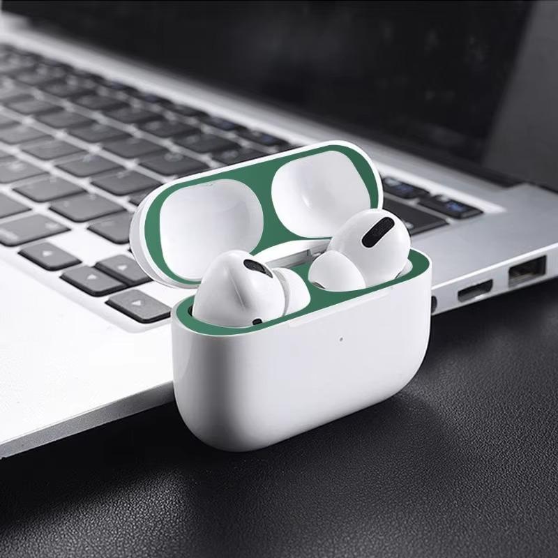 Для Airpods Pro 2 Металлическая пылезащитная наклейка Ультратонкая пленка для Apple AirPods Pro 2 Пылезащитный чехол для зарядки наушников Аксессуары