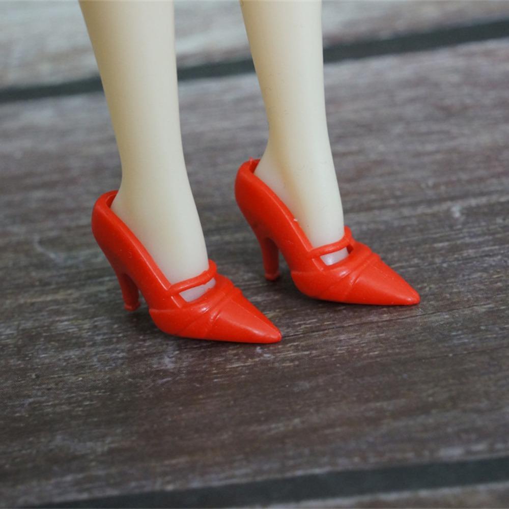 Fashion 1/6 Doll Sippers Shoes Plastic Shoes Clothes Accessories Fit Foot Length 2cm Dolls