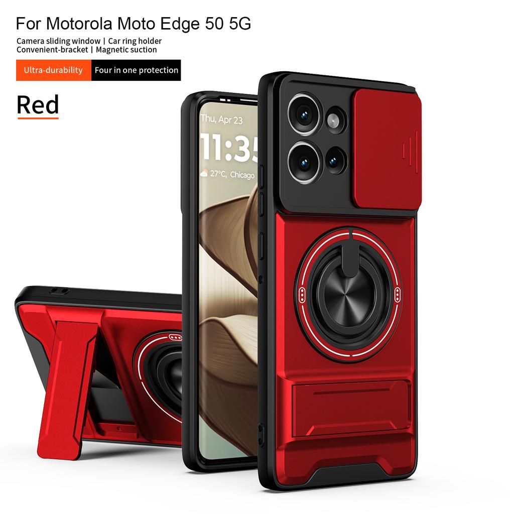 Чехол для Motorola Edge 50 Чехол Moto edge 50 Магнитный складной держатель Magsafe Военная броня Защитная крышка для камеры