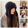 Winter Warm Knitted Hat Women  Earflap Beanie Super Soft Thickened Windproof Cold Weather Fashion Cap for Autumn Thick