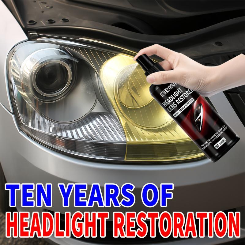 Car Headlight Repair Kit – Anti-Oxidation and Anti-Yellowing Polishing Spray |   Pe Material, Easily Creates a Clear View, Long-