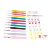 46pcs Crochet Hook Set with Workbag Colored Easy To Identify Ergonomic Crochet Needle Knitting Hook