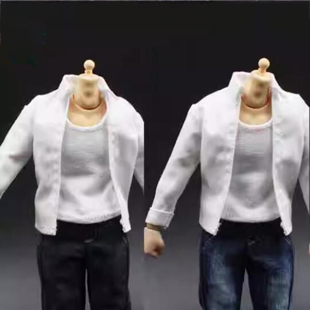 1/12 Фигурка Футболка и Джинсы Комплект Одежды, 6 дюймов Одежда, Подарки Для Детей И Взрослых, Ручная Работа