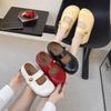 Xiaoxiangfeng Single Shoes 2025 New Doudou Shoes Soft-soled Single Shoes Mary Jane Shoes Lightweight and Breathable Grandma Shoes Small Leather Shoes