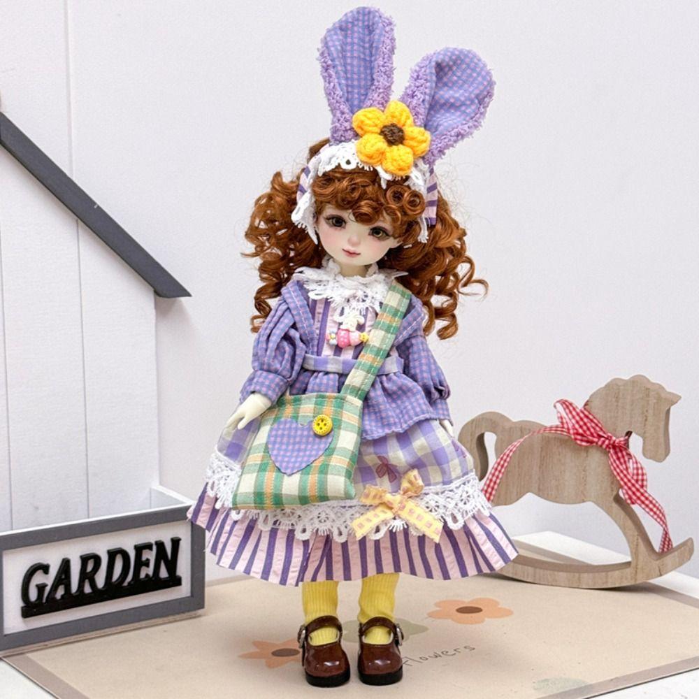 Милый модный наряд для кук BJD 1/6 с шляпой Красивая одежда для кукол 30 см Повседневный набор Повседневный набор платьев для кукол Игрушки и подарки для девочек