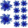 8pcs Snowflake like Christmas Tree Flowers Pink/Blue Poinsettia Flowers Christmas Flower  Christmas