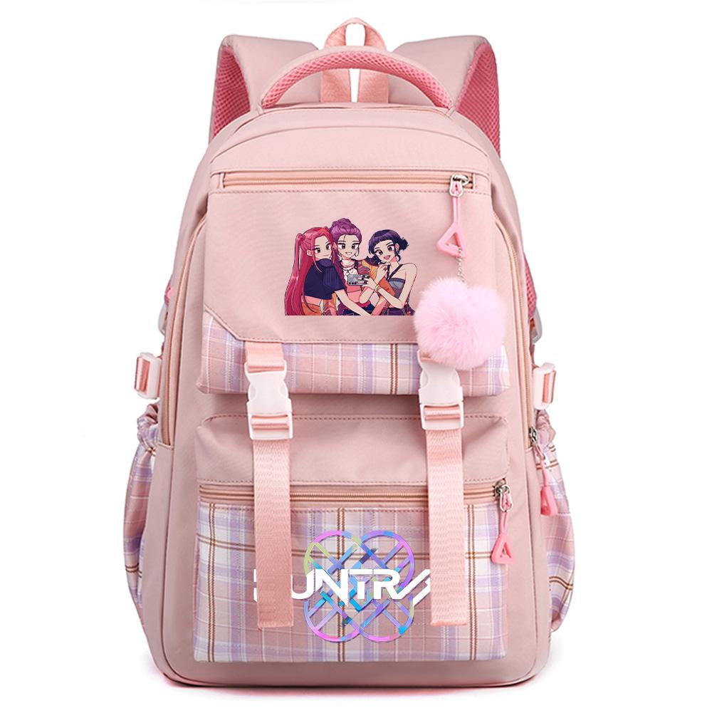 Anime Cartoon K-Pop Printed Large Capacity Backpack for Teenger Student Girl Boy Schoolbag Bookbag Kid Gift Women Waterproof Travel Bag Mochila