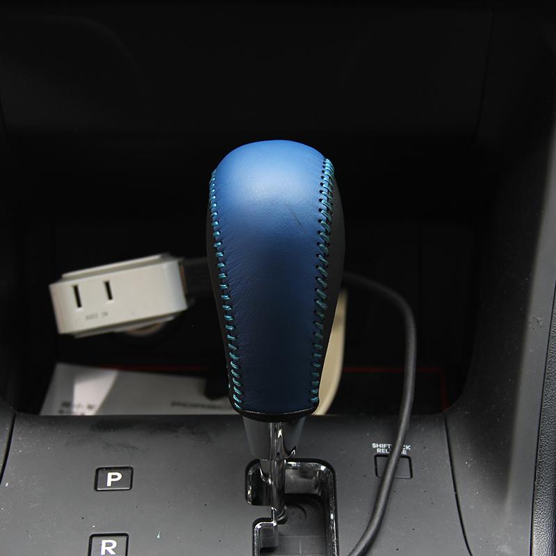 Genuine Nappa Leather Gear Shift Knob Cover for Hyundai IX35 At-Entry Luxury Design Decoration & Protection