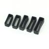 5Pcs Black Watch Strap Keeper Loop Watchband Hoop Silicone Retainer Ring 16mm-30mm Replacement