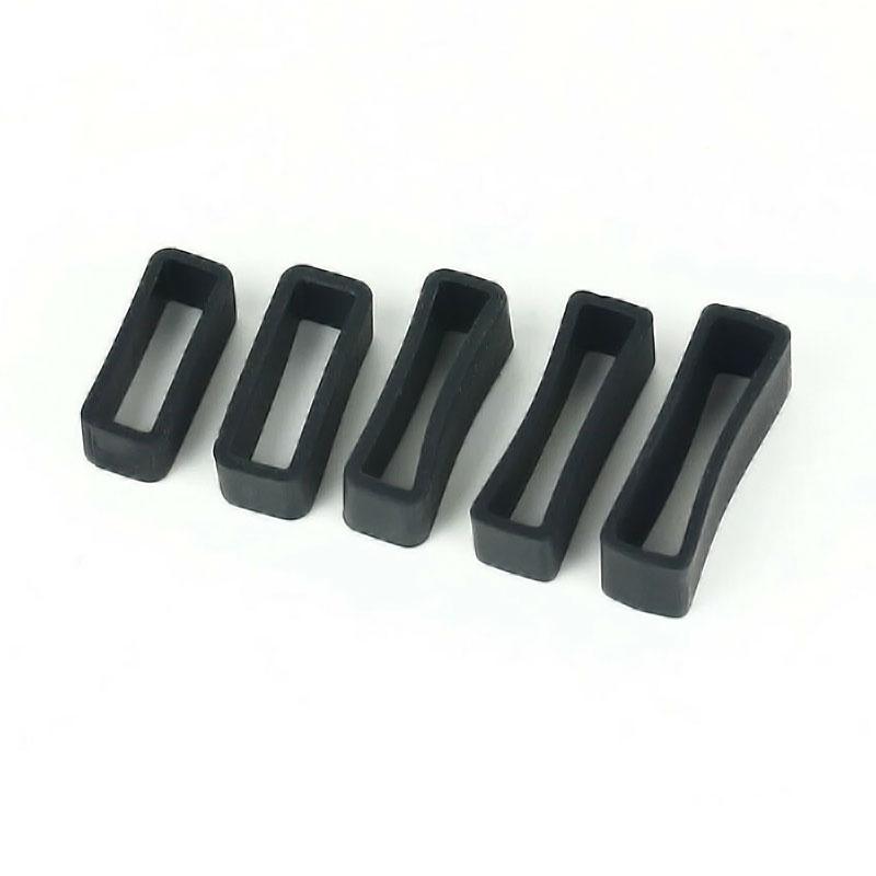5Pcs Black Watch Strap Keeper Loop Watchband Hoop Silicone Retainer Ring 16mm-30mm Replacement