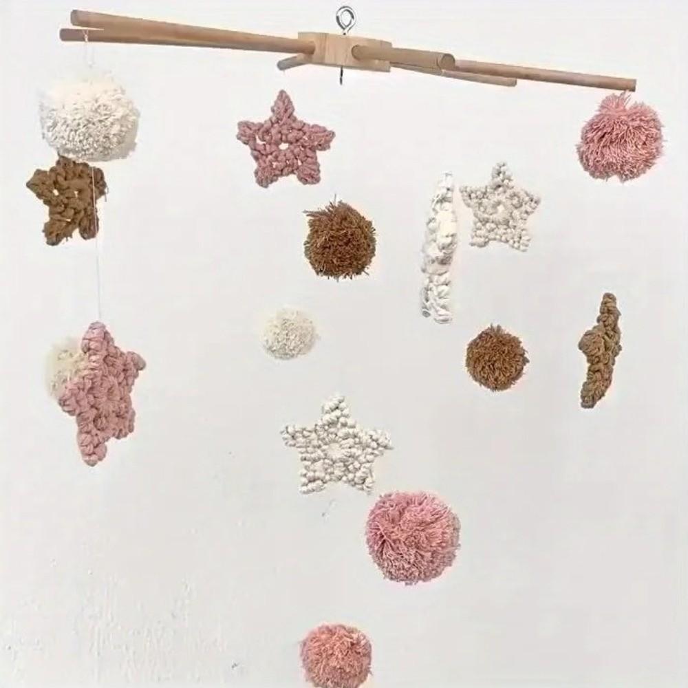 Smooth Rotating Wind Chime Rack Anti-rust Baby Crib Mobile Wooden Mobile Frame Nursery Room