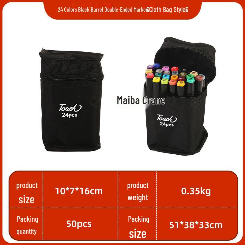 Genuine TOUCH Dual-Tip Oil-Based Marker Set, 48 Colors - Art Drawing Tools & Colored Pencils