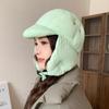 Women Autumn Winter Warm Thicken Ear Protector Hat Cold Outdoor Windproof Bomber Cap Sweet Cute Lei Feng Hats